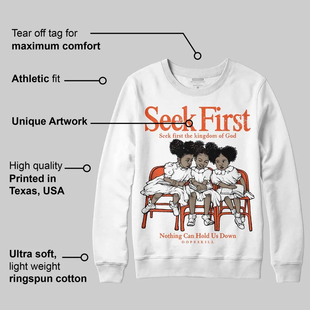 Orange Milk DopeSkill Sweatshirt New Seek First Graphic sold by DopeSkill product image thumbnail 3