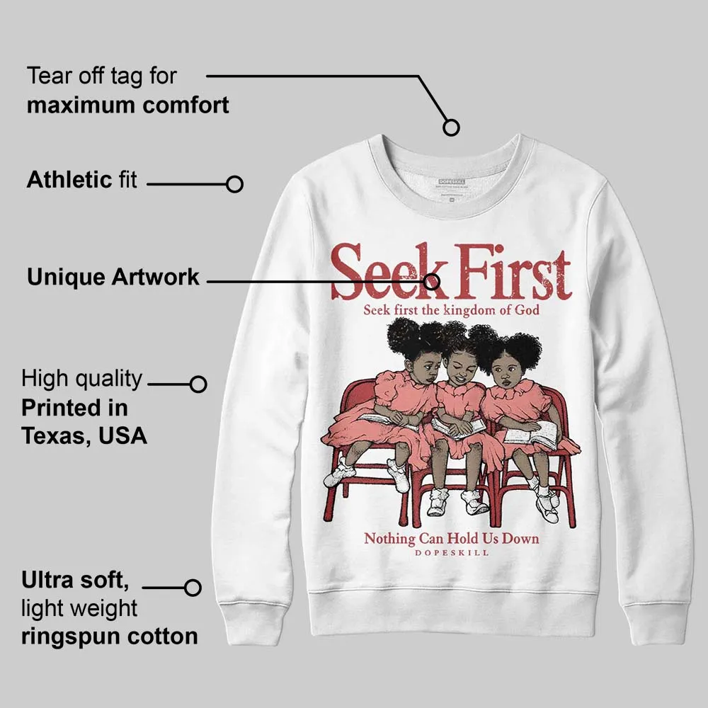 Dune Red 13s DopeSkill Sweatshirt New Seek First Graphic sold by DopeSkill product image thumbnail 3