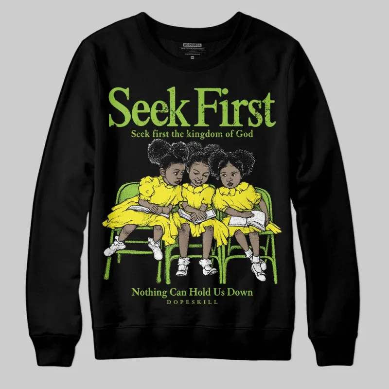 Neon Green Collection DopeSkill Sweatshirt New Seek First Graphic sold by DopeSkill