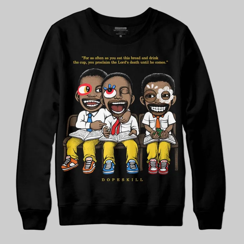 Black Tour Yellow AJ 4 Thunder DopeSkill Sweatshirt First Sunday Graphic sold by DopeSkill