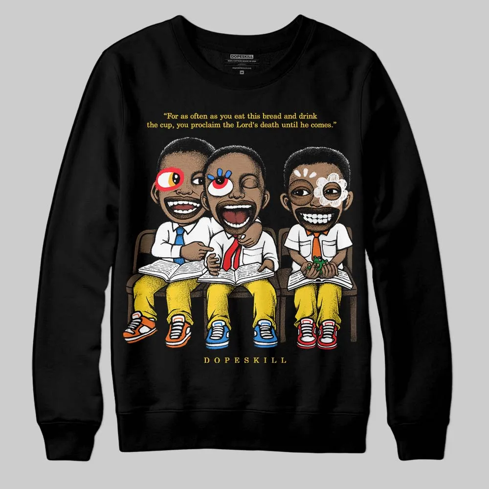 Black Tour Yellow AJ 4 Thunder DopeSkill Sweatshirt First Sunday Graphic sold by DopeSkill