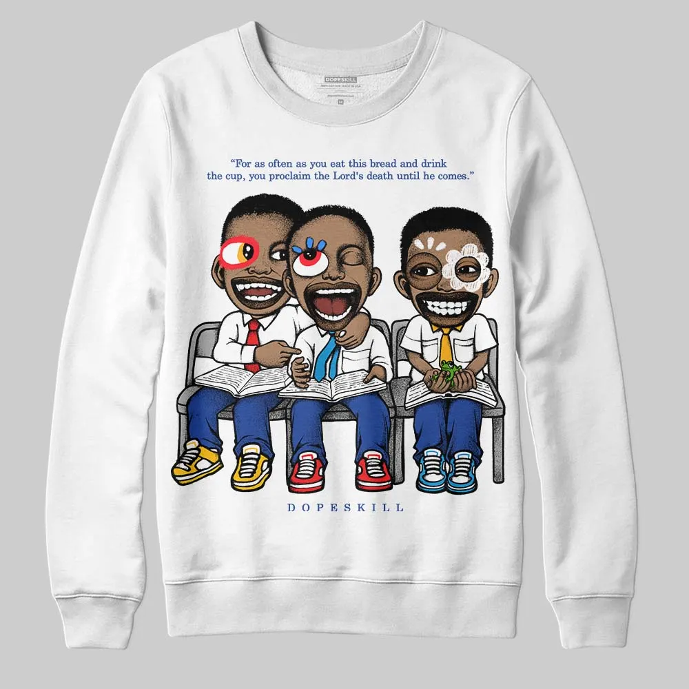 Royal Blue Collection DopeSkill Sweatshirt First Sunday Graphic sold by DopeSkill