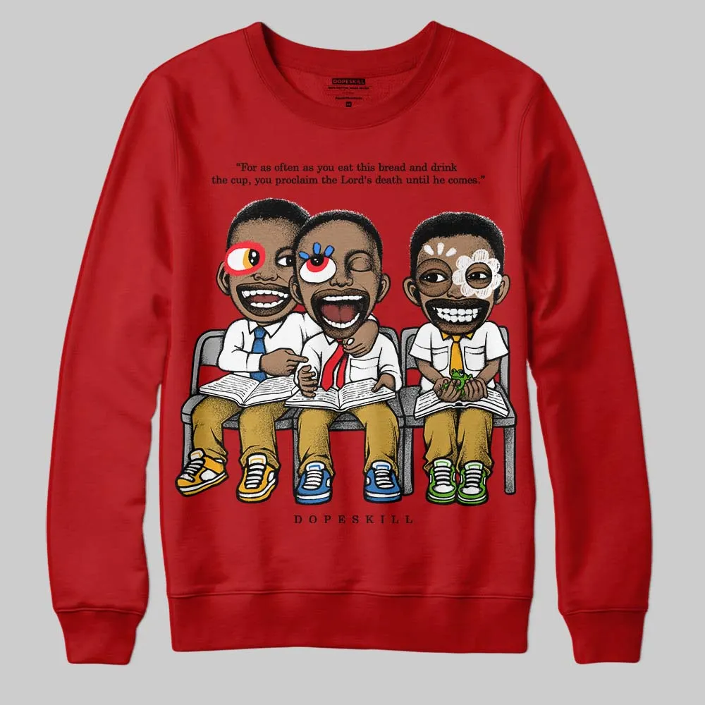 Red Collection DopeSkill Sweatshirt First Sunday Graphic sold by DopeSkill product image thumbnail 3