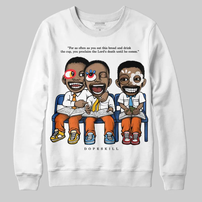 Orange Black White DopeSkill Sweatshirt First Sunday Graphic sold by DopeSkill