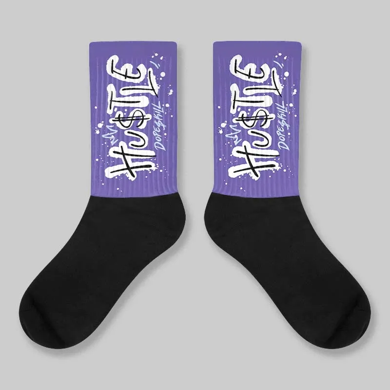 Grape 5s DopeSkill Sublimated Sock Hustle Graphic sold by DopeSkill