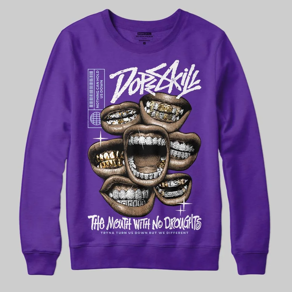 Grape 5s DopeSkill Sweatshirt The Mouth With No Droughts Graphic sold by DopeSkill product image thumbnail 3