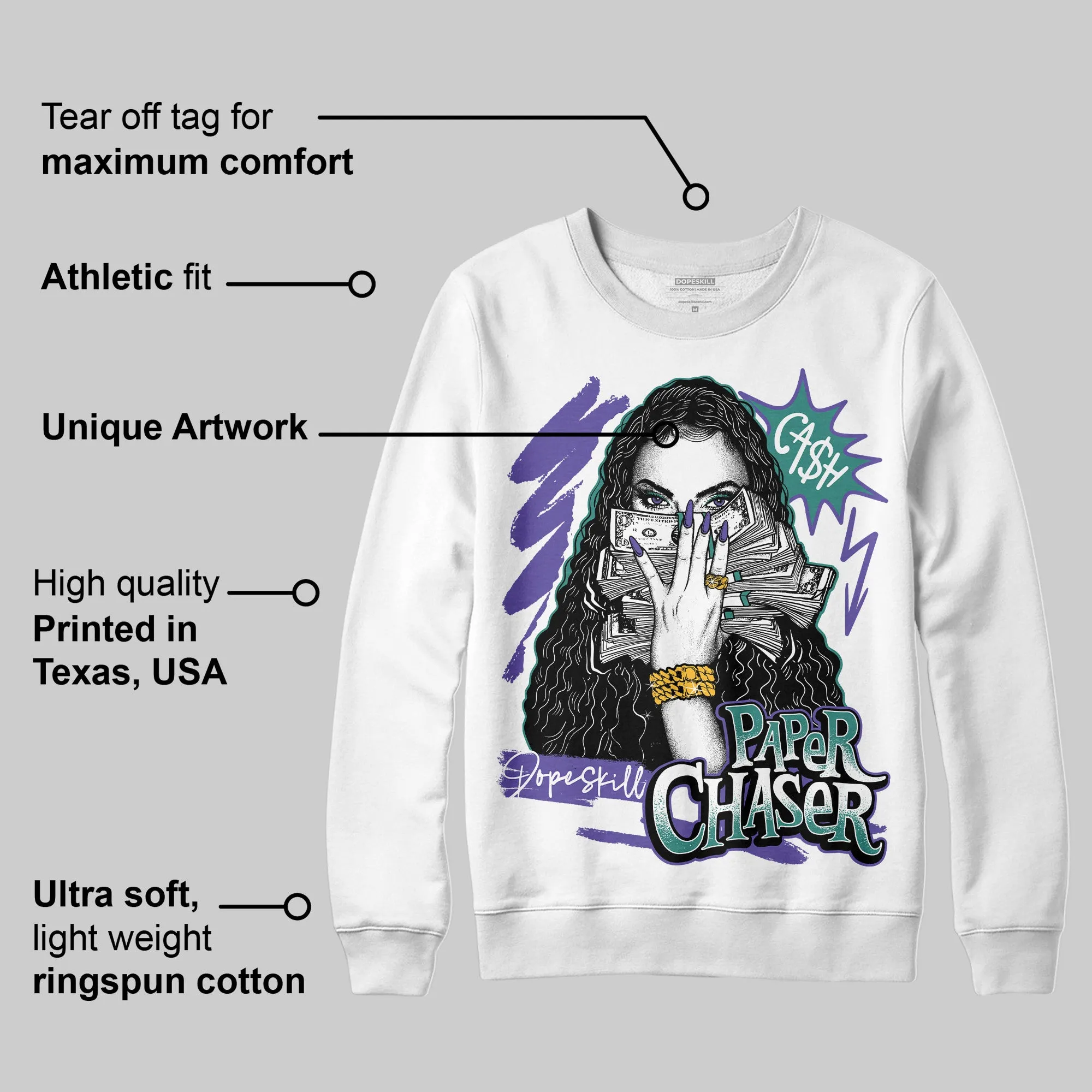 Grape 5s DopeSkill Sweatshirt NPC Graphic sold by DopeSkill product image thumbnail 4