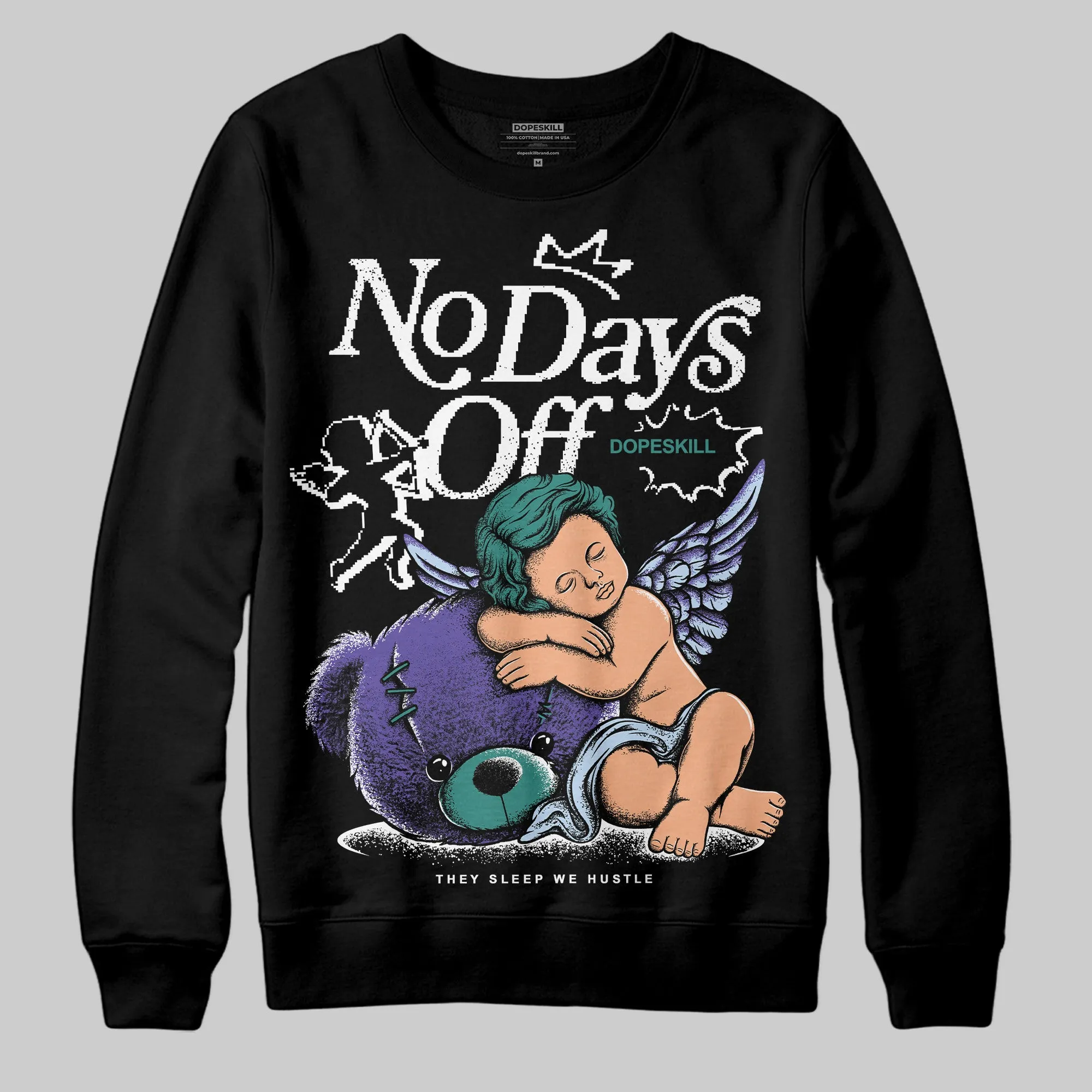 Grape 5s DopeSkill Sweatshirt New No Days Off Graphic sold by DopeSkill product image thumbnail 2