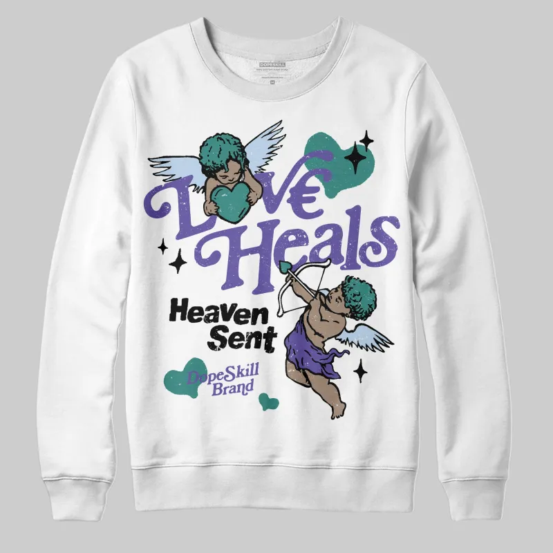 Grape 5s DopeSkill Sweatshirt New Love Heals Graphic sold by DopeSkill