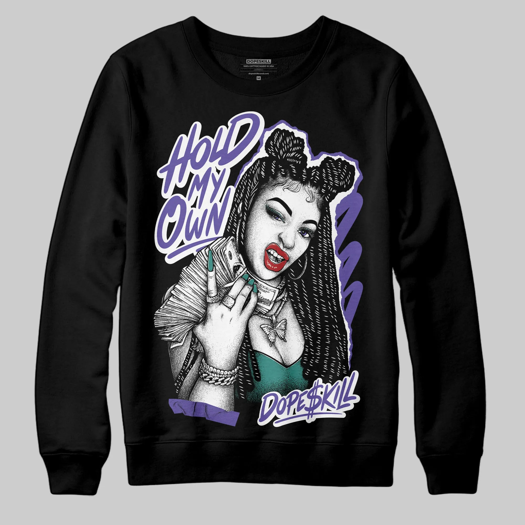 Grape 5s DopeSkill Sweatshirt New H.M.O Graphic sold by DopeSkill product image thumbnail 2