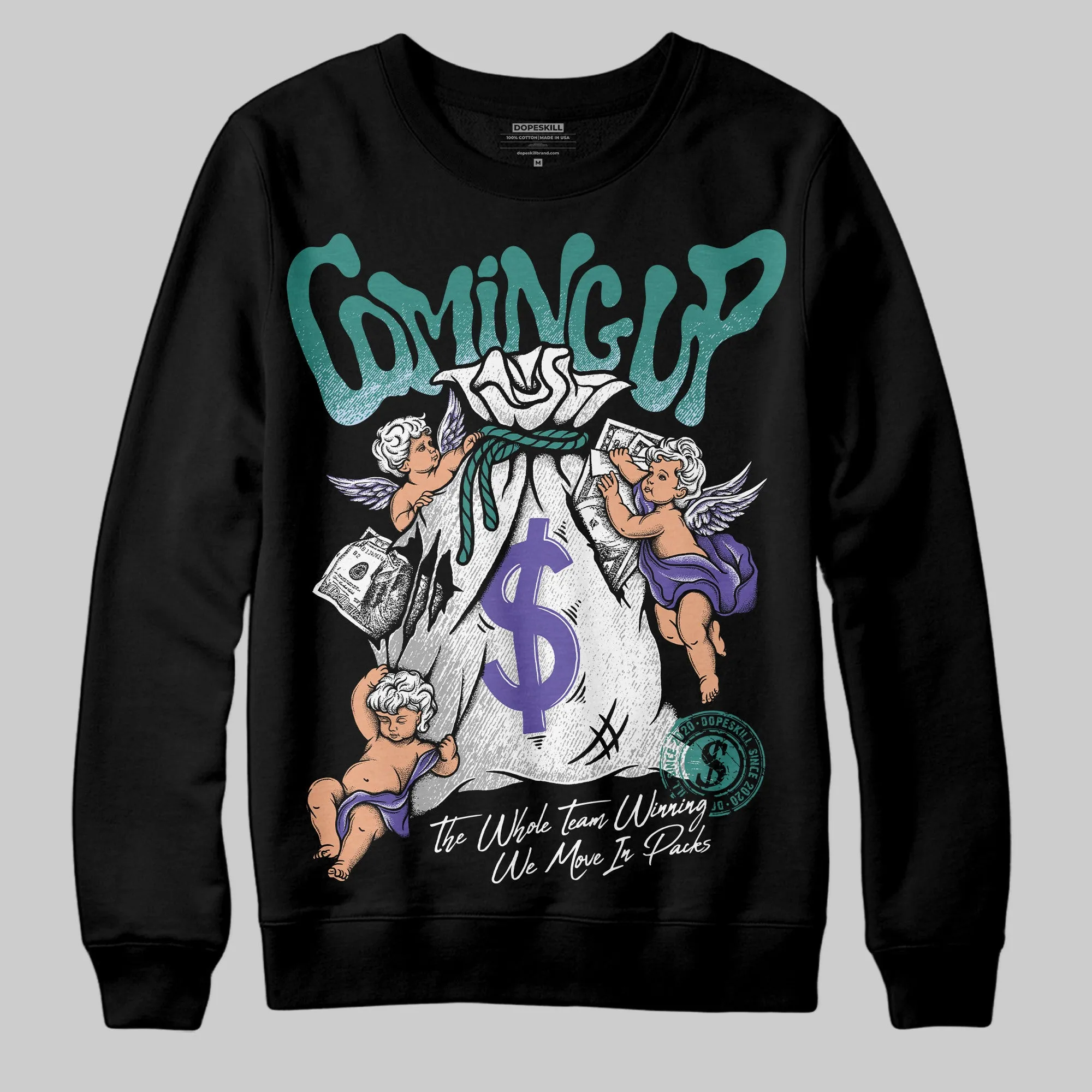 Grape 5s DopeSkill Sweatshirt Money Bag Coming Up Graphic sold by DopeSkill product image thumbnail 2