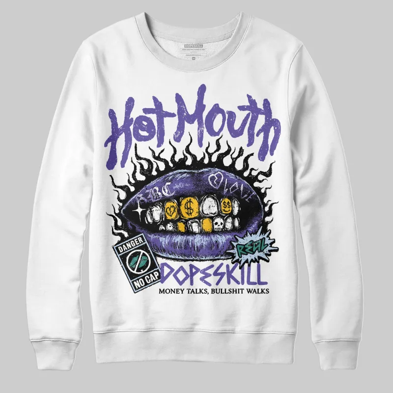 Grape 5s DopeSkill Sweatshirt Hot Mouth Graphic sold by DopeSkill