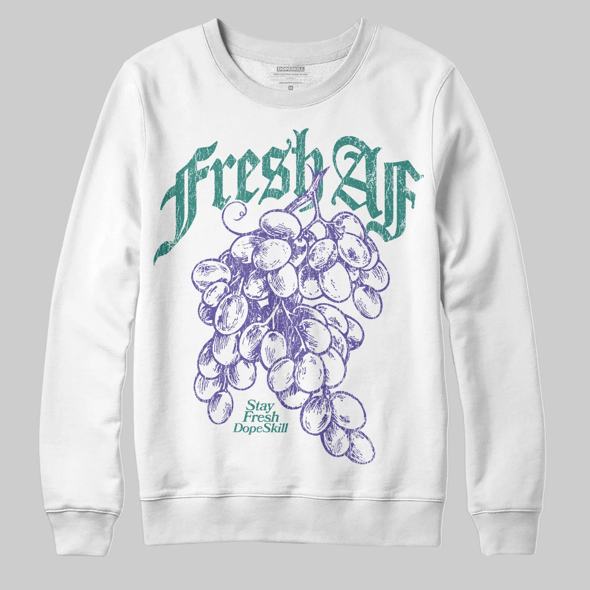 Grape 5s DopeSkill Sweatshirt Fresh AF Graphic sold by DopeSkill