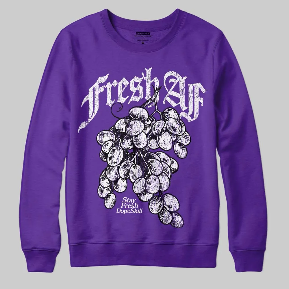 Grape 5s DopeSkill Sweatshirt Fresh AF Graphic sold by DopeSkill product image thumbnail 2