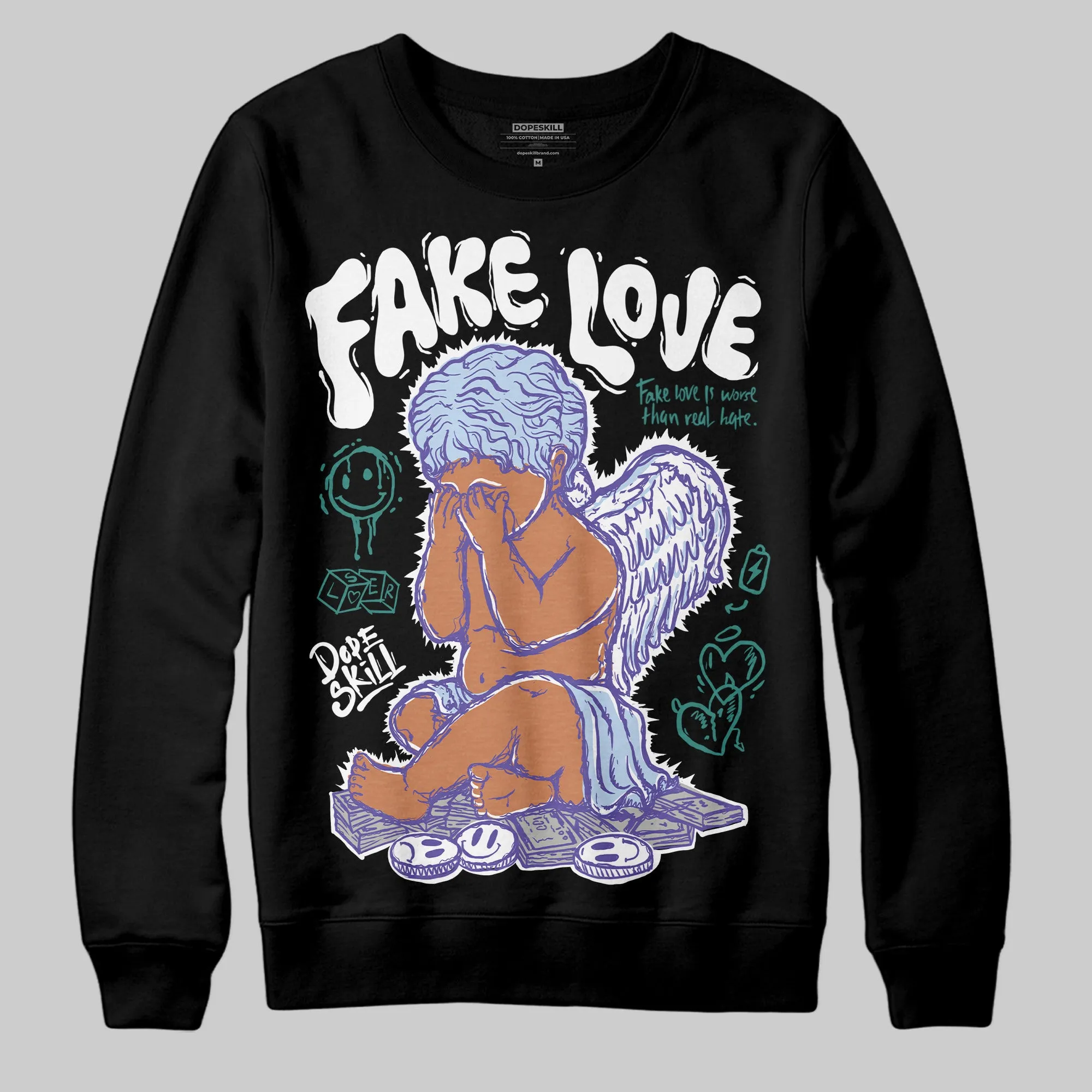 Grape 5s DopeSkill Sweatshirt False Love Graphic sold by DopeSkill product image thumbnail 2