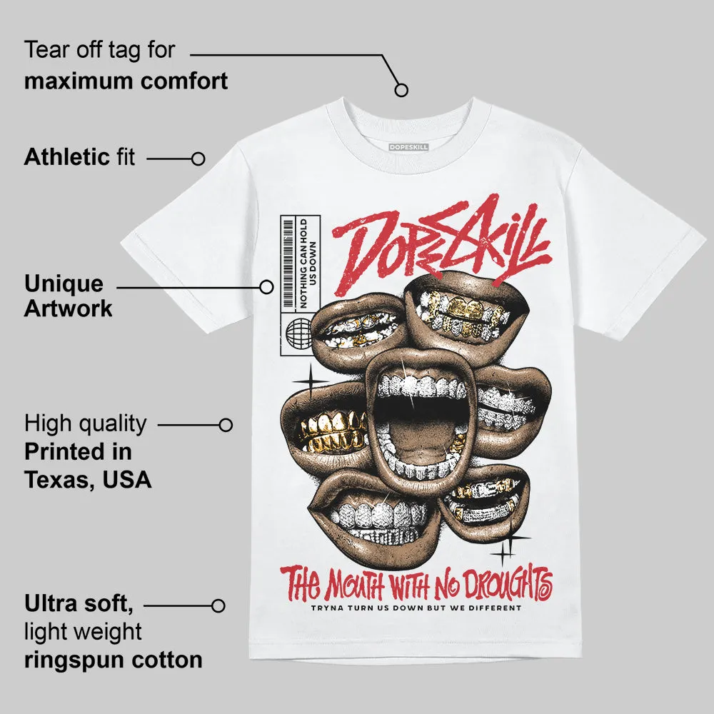 Bred 11s DopeSkill T-Shirt The Mouth With No Droughts Graphic sold by DopeSkill product image thumbnail 3