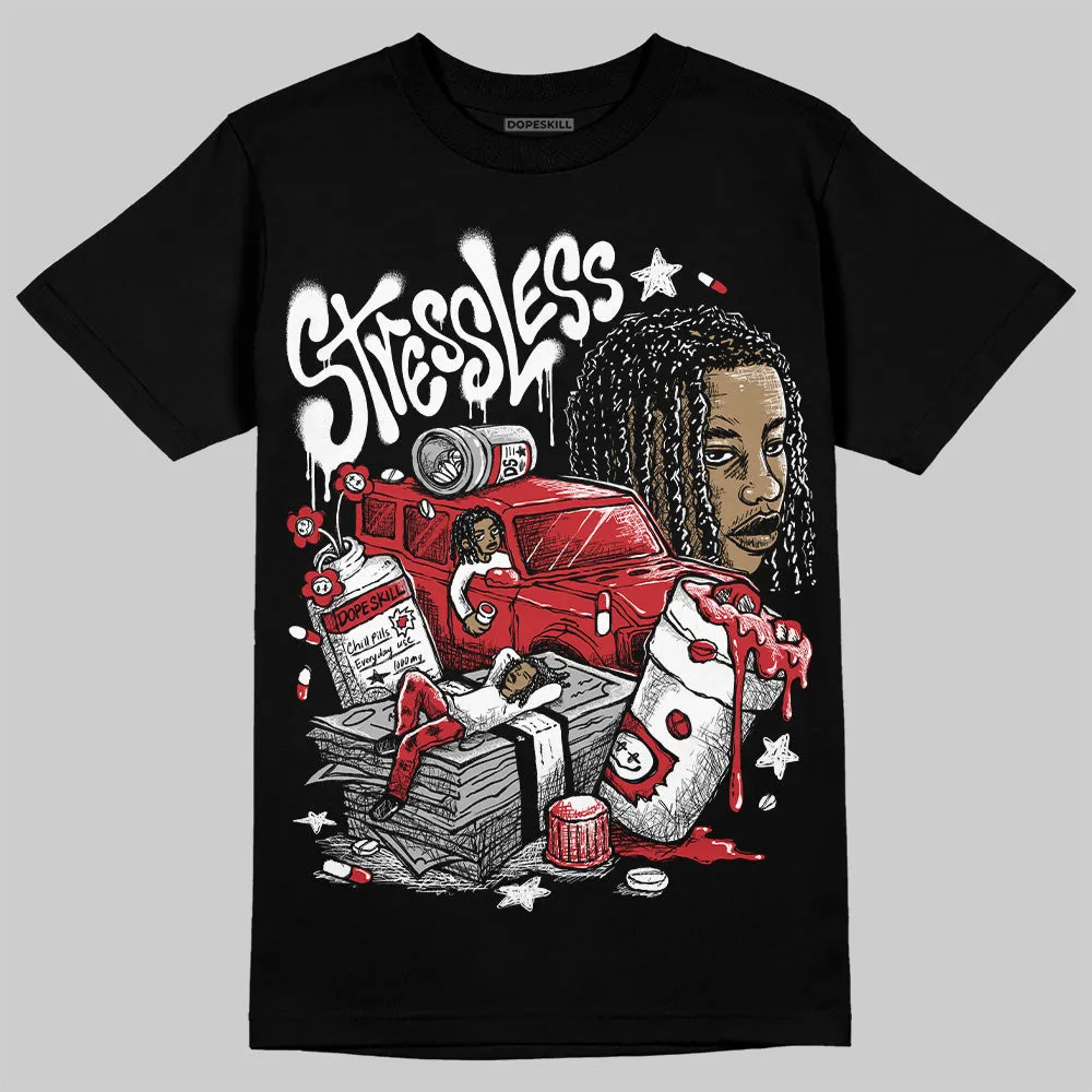 Bred 11s DopeSkill T-Shirt Stressless Graphic sold by DopeSkill product image thumbnail 2
