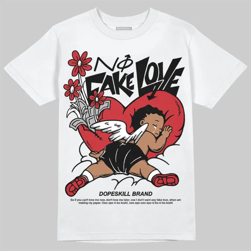 Bred 11s DopeSkill T-Shirt No Fake Love Graphic sold by DopeSkill