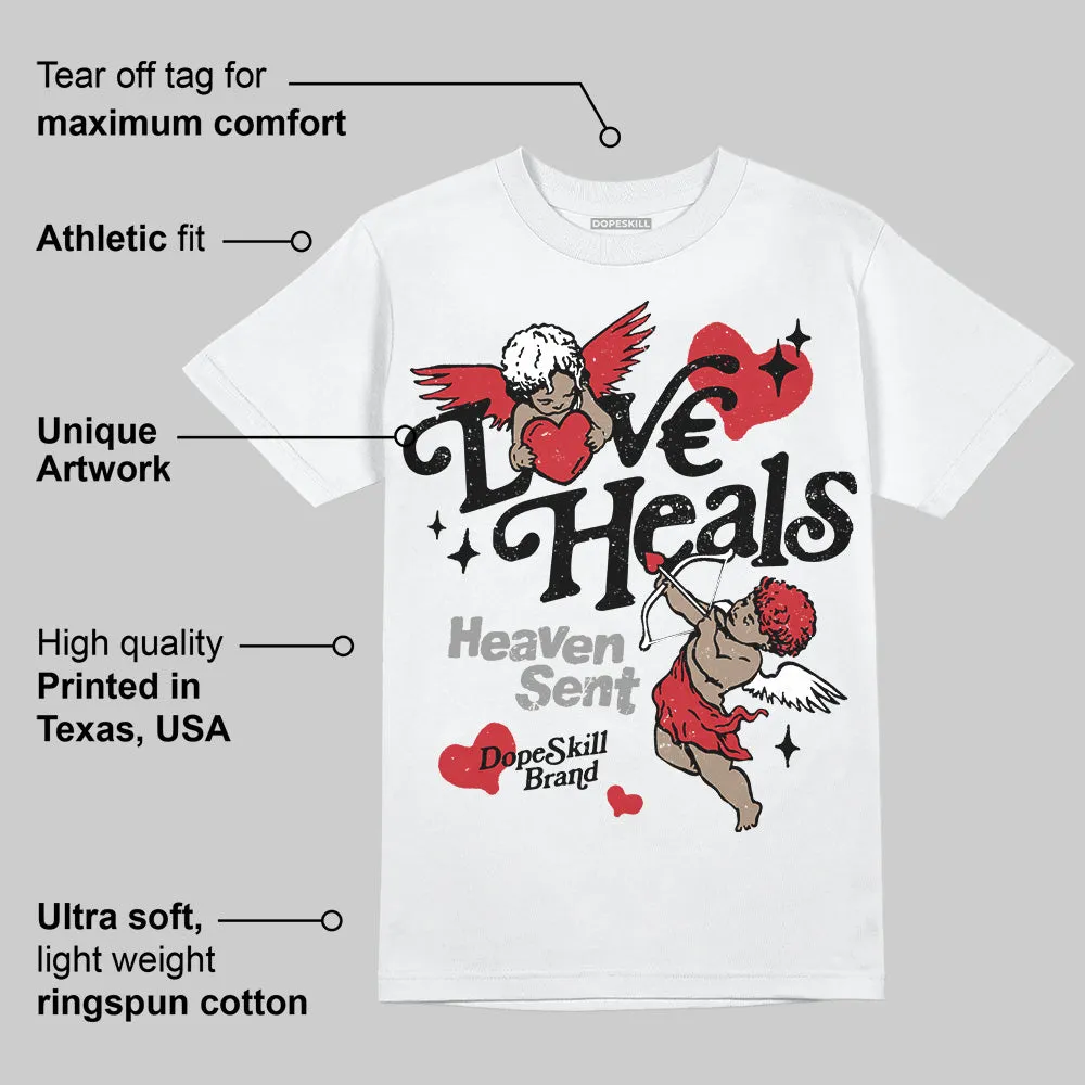 Bred 11s DopeSkill T-Shirt New Love Heals Graphic sold by DopeSkill product image thumbnail 3