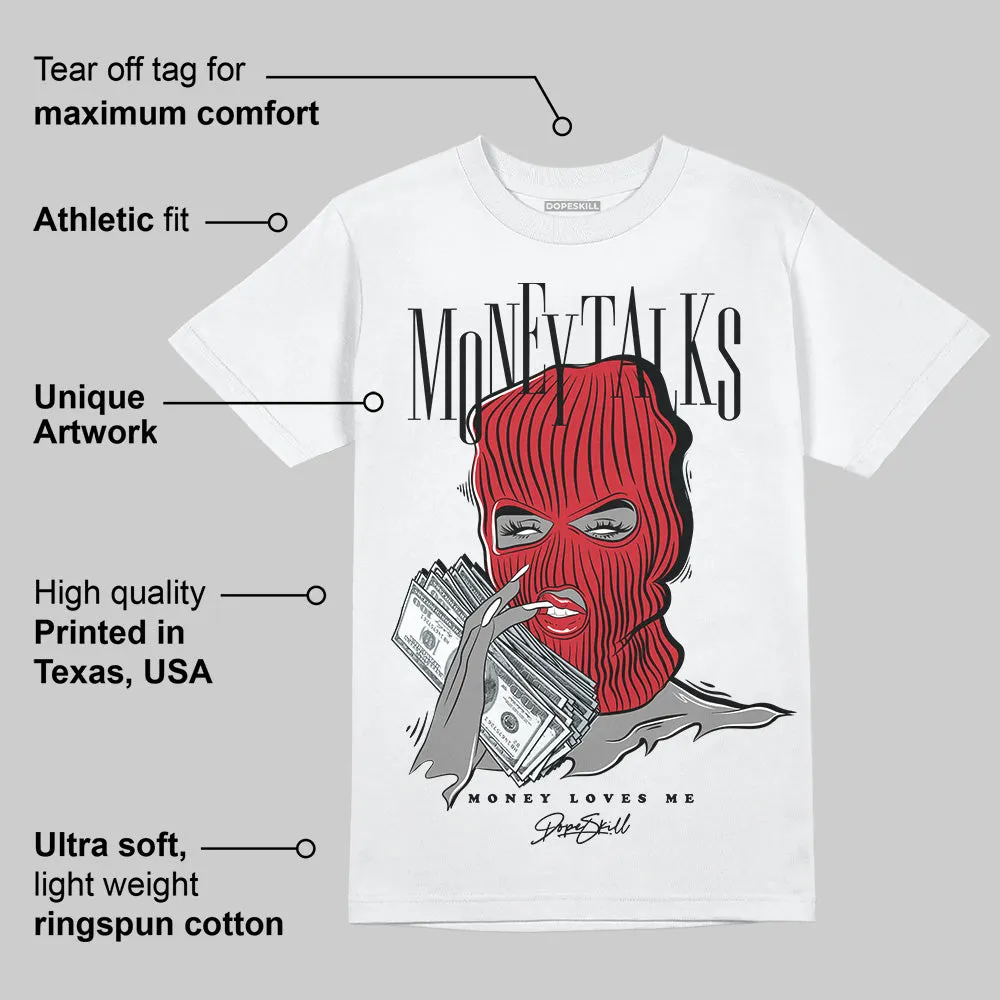 Bred 11s DopeSkill T-Shirt Money Talks Graphic sold by DopeSkill product image thumbnail 3