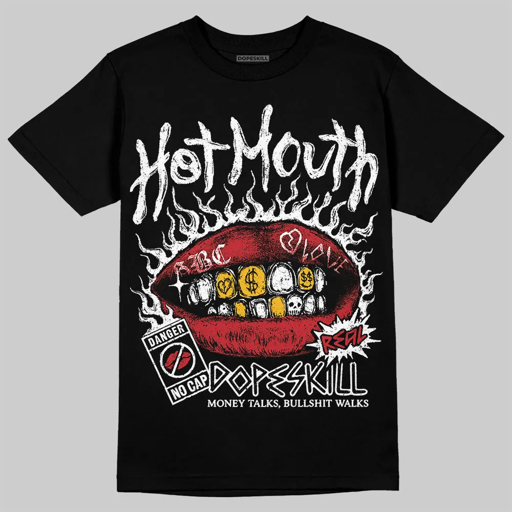 Bred 11s DopeSkill T-Shirt Hot Mouth Graphic sold by DopeSkill product image thumbnail 2