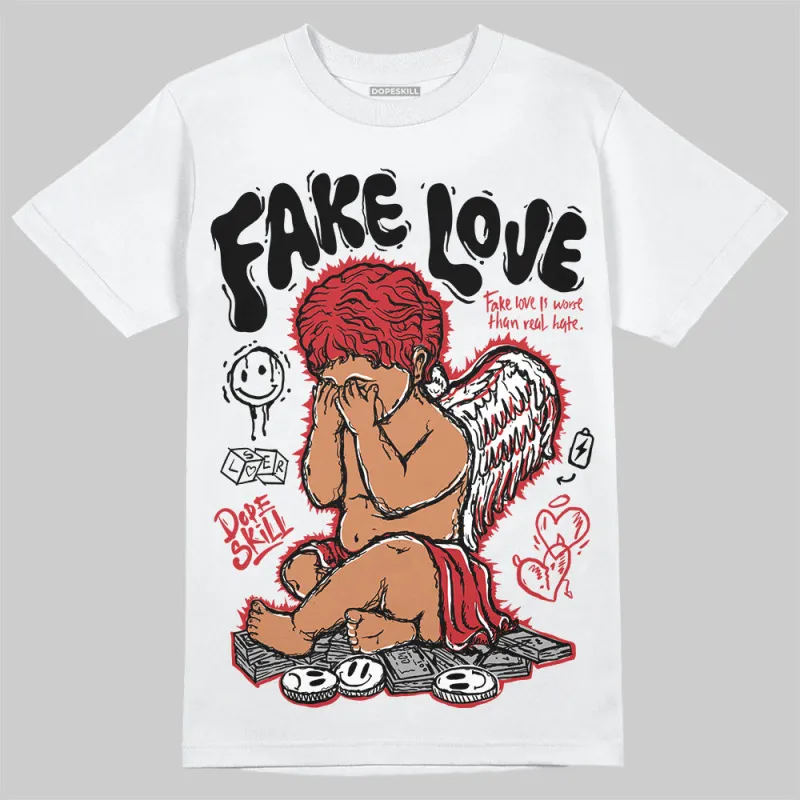 Bred 11s DopeSkill T-Shirt False Love Graphic sold by DopeSkill