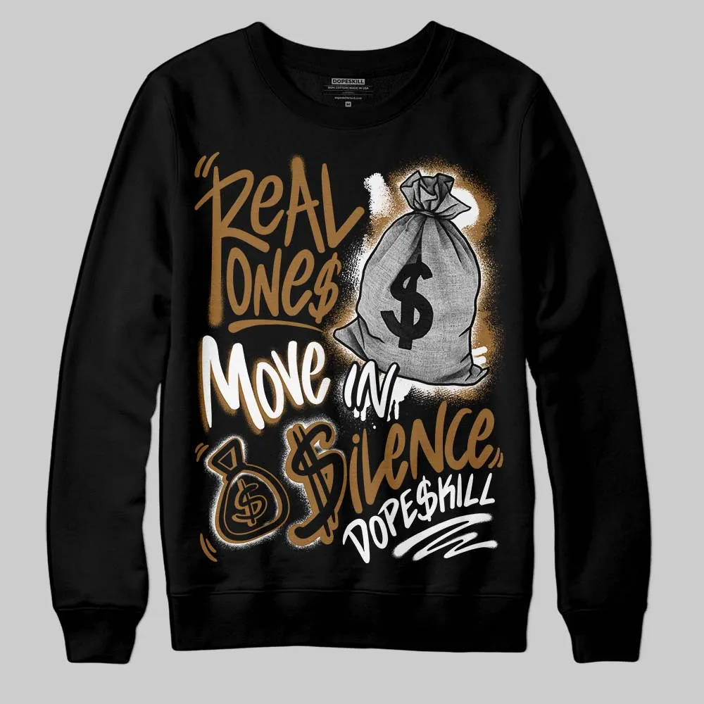 Rookie Of The Year 1s DopeSkill Sweatshirt Real Ones Move In Silence Graphic sold by DopeSkill product image thumbnail 2