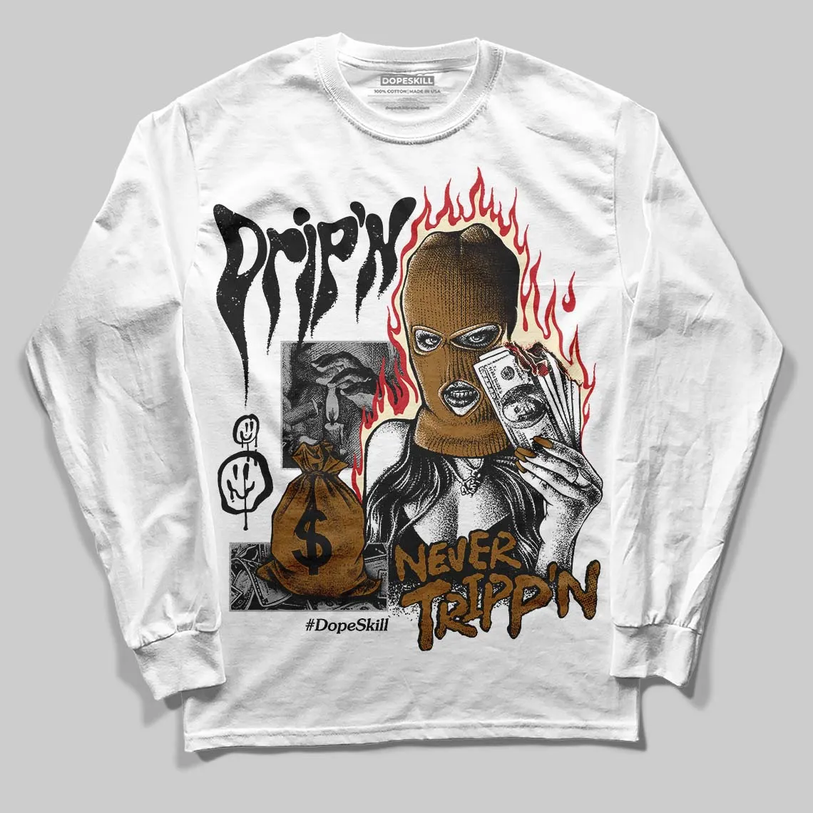 Rookie Of The Year 1s DopeSkill Long Sleeve T-Shirt Drip'n Never Tripp'n Graphic sold by DopeSkill