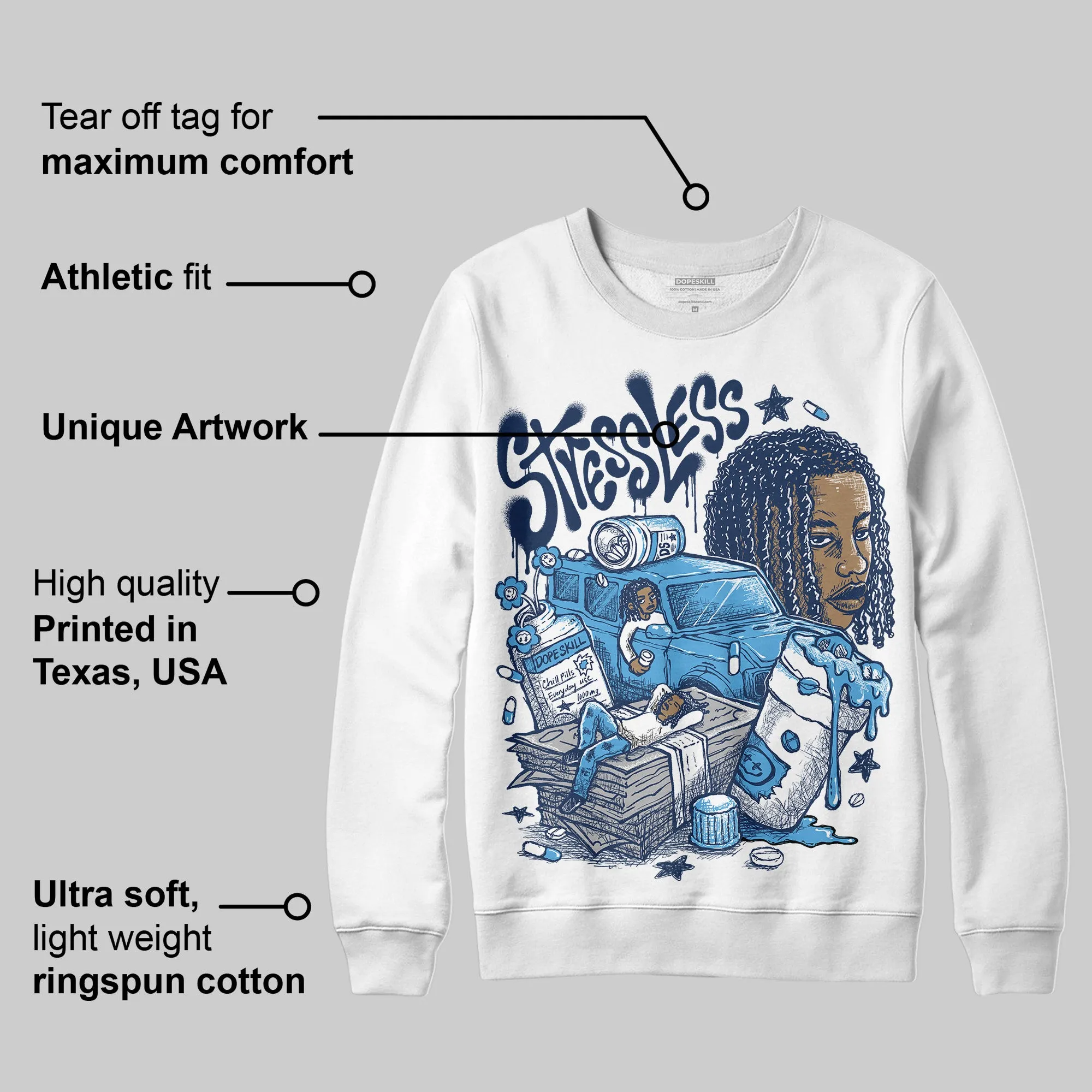Obsidian 1s 2025 DopeSkill Sweatshirt Stressless Graphic sold by DopeSkill product image thumbnail 3