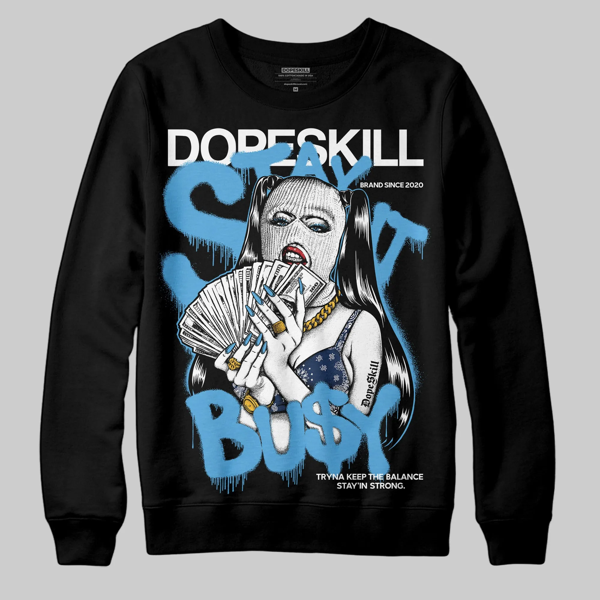 Obsidian 1s 2025 DopeSkill Sweatshirt Stay It Busy Graphic sold by DopeSkill product image thumbnail 2