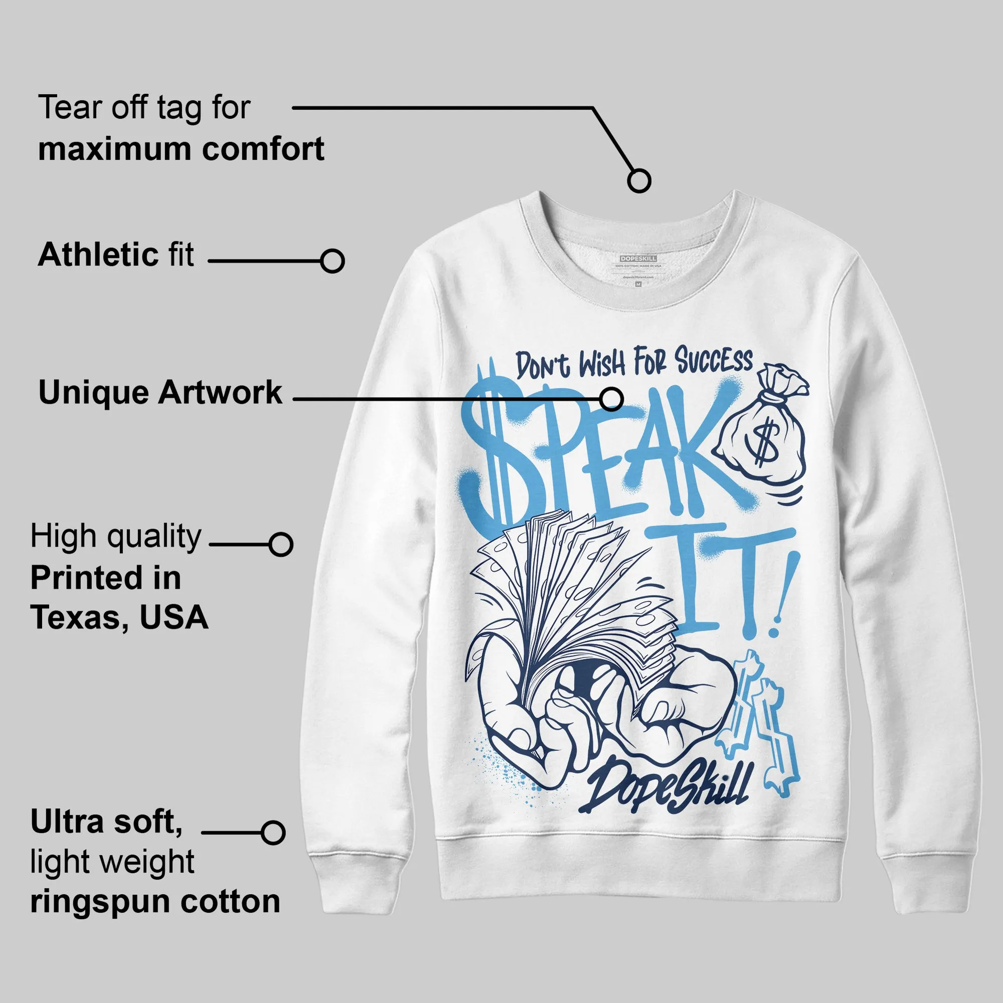 Obsidian 1s 2025 DopeSkill Sweatshirt Speak It Graphic sold by DopeSkill product image thumbnail 3