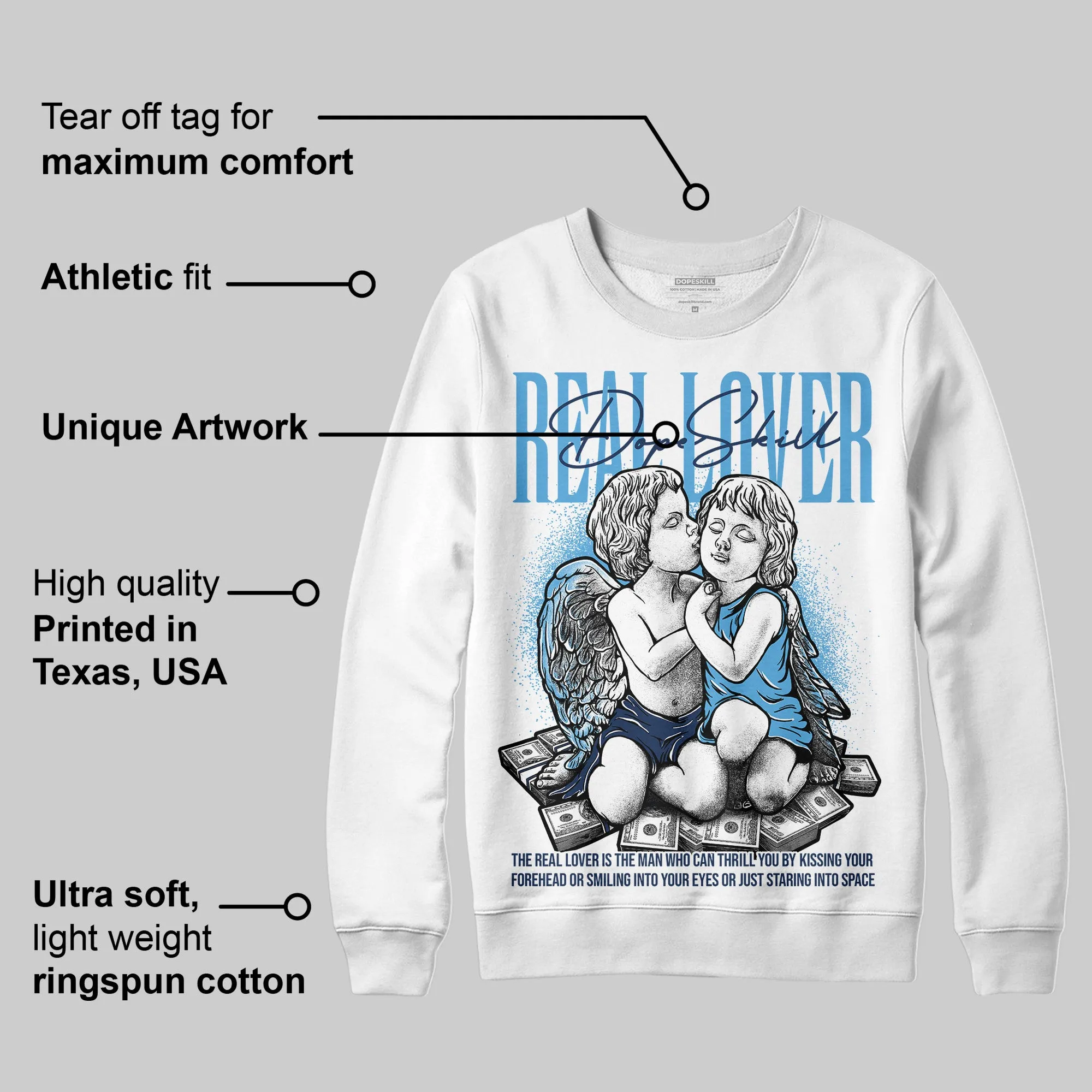 Obsidian 1s 2025 DopeSkill Sweatshirt Real Lover Graphic sold by DopeSkill product image thumbnail 3