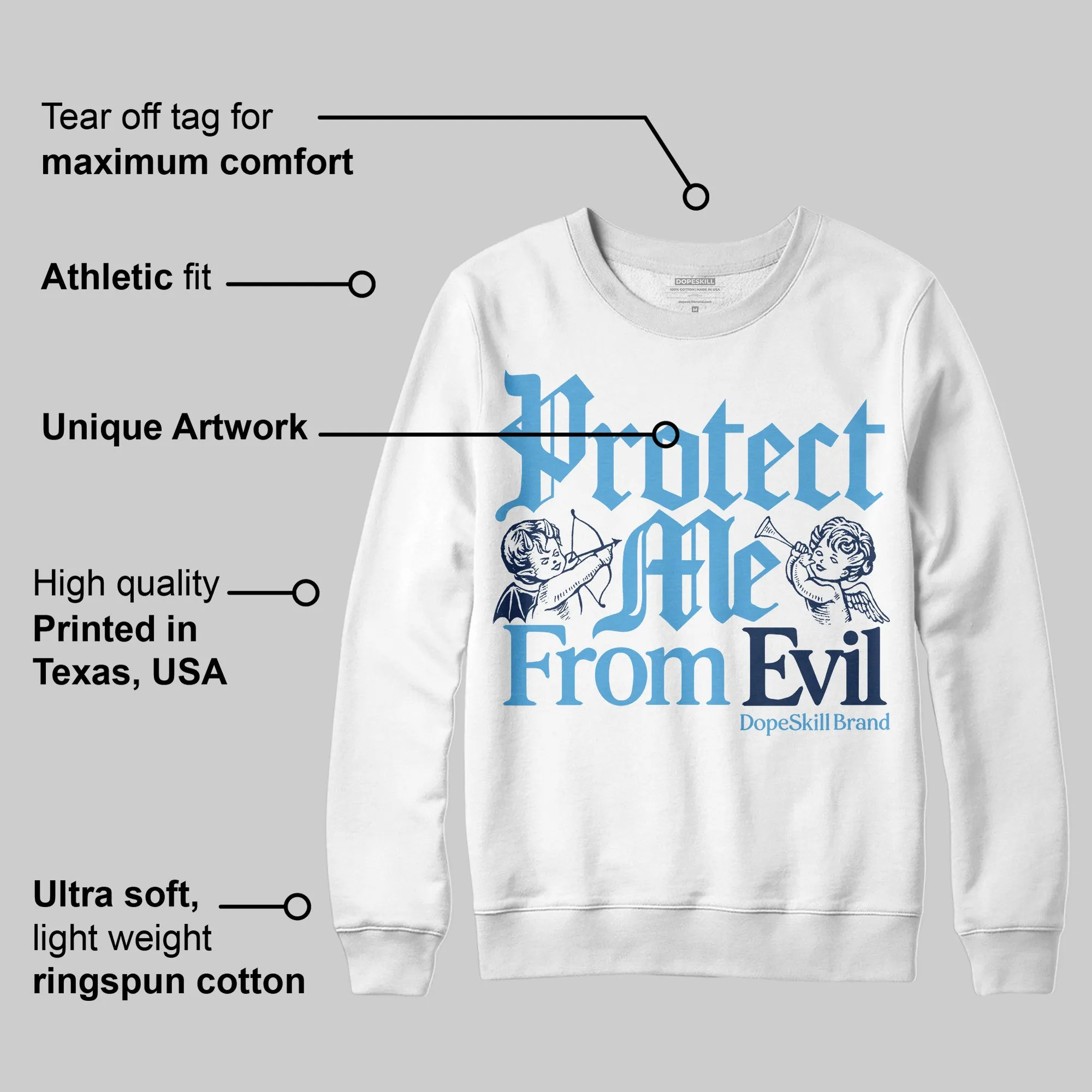 Obsidian 1s 2025 DopeSkill Sweatshirt Protect Me From Evil Graphic sold by DopeSkill product image thumbnail 3