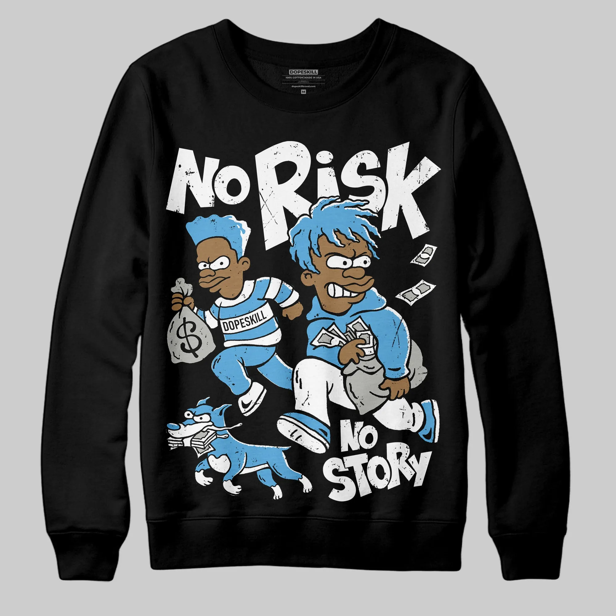Obsidian 1s 2025 DopeSkill Sweatshirt No Risk No Story Graphic sold by DopeSkill product image thumbnail 2
