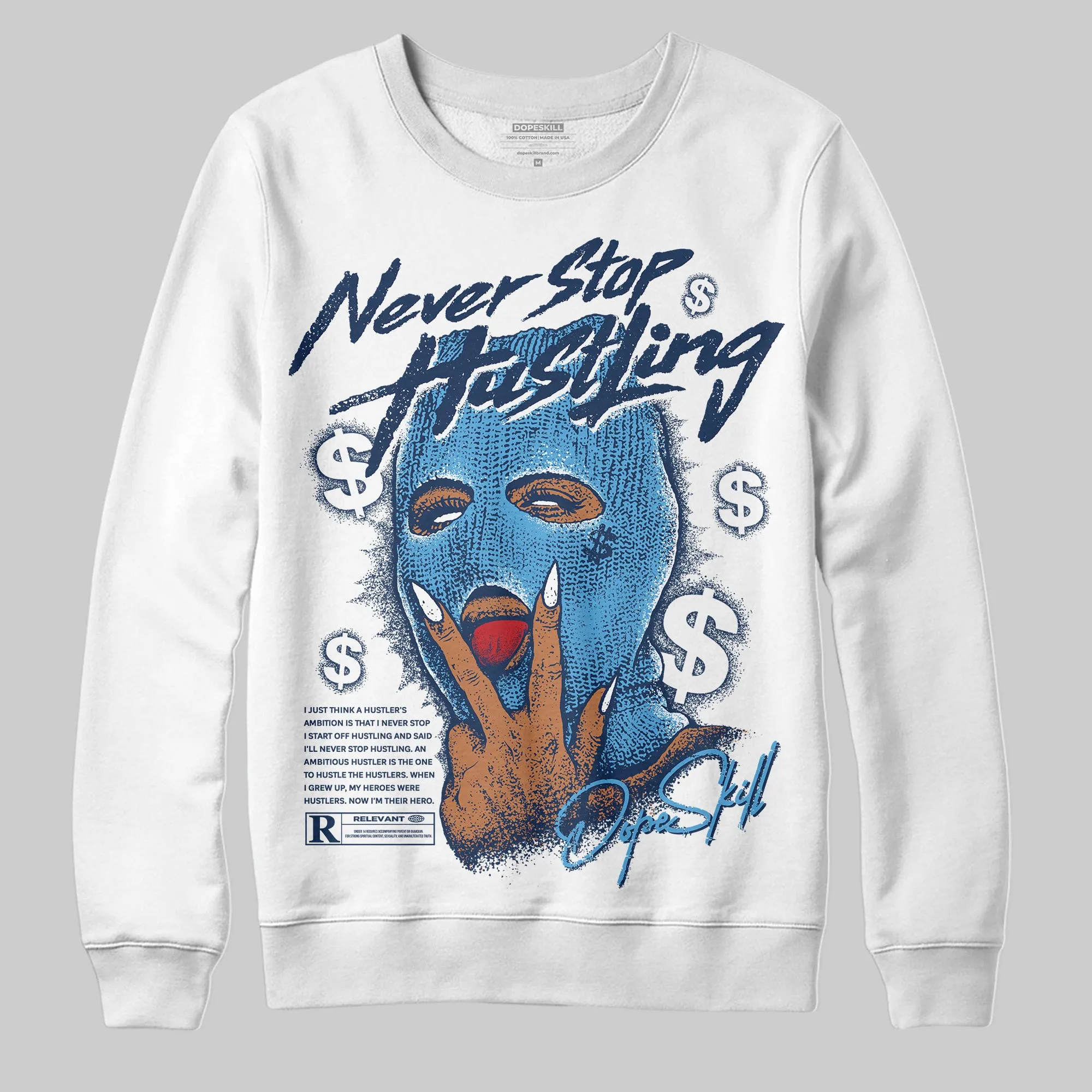Obsidian 1s 2025 DopeSkill Sweatshirt Never Stop Hustling Graphic sold by DopeSkill