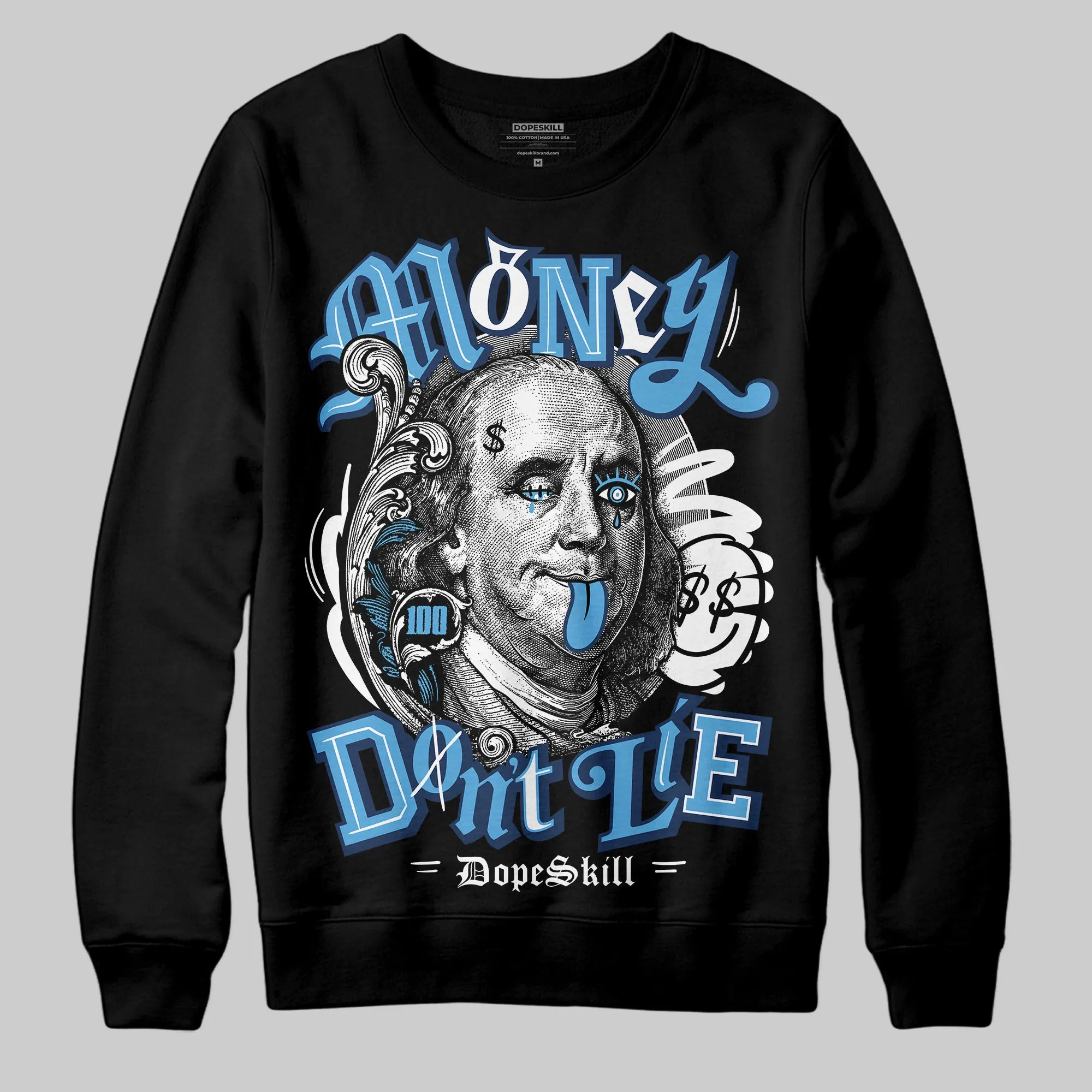 Obsidian 1s 2025 DopeSkill Sweatshirt Money Don't Lie Graphic sold by DopeSkill product image thumbnail 2