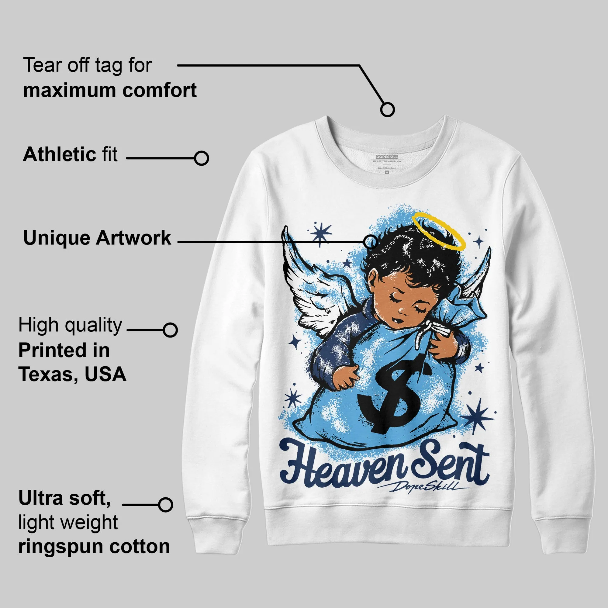 Obsidian 1s 2025 DopeSkill Sweatshirt Heaven Sent Graphic sold by DopeSkill product image thumbnail 3