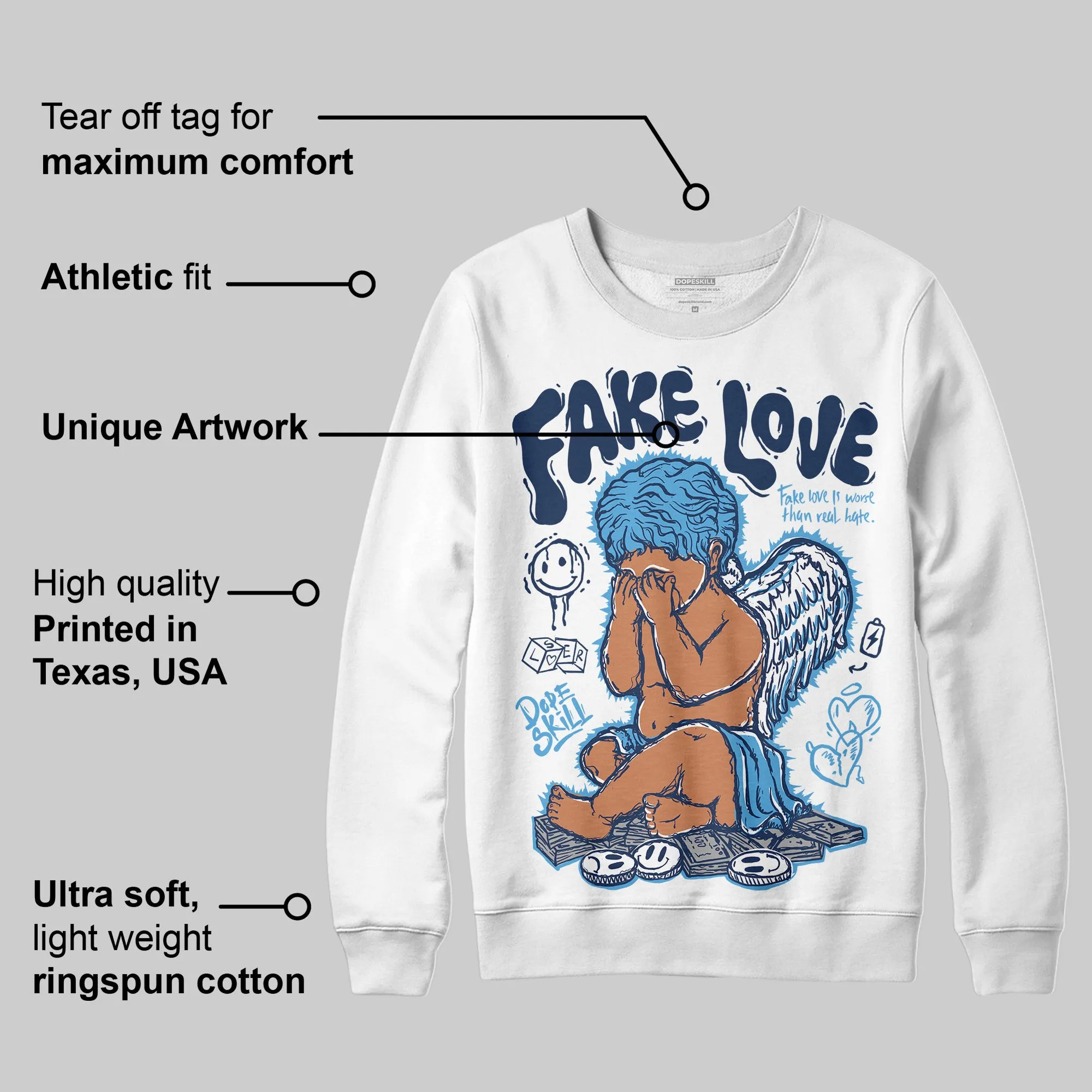 Obsidian 1s 2025 DopeSkill Sweatshirt False Love Graphic sold by DopeSkill product image thumbnail 3