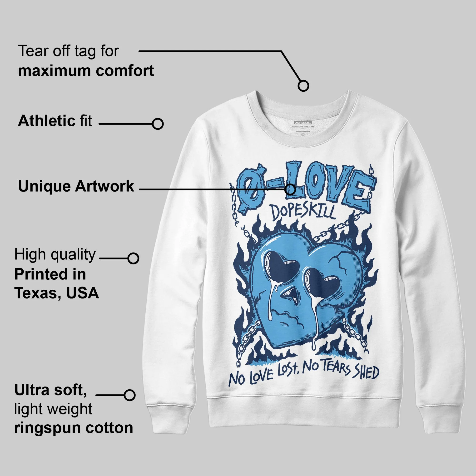 Obsidian 1s 2025 DopeSkill Sweatshirt Crying Heart Graphic sold by DopeSkill product image thumbnail 3