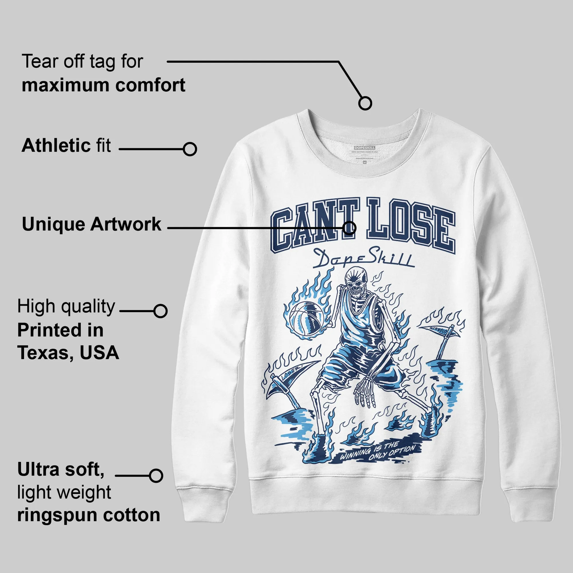 Obsidian 1s 2025 DopeSkill Sweatshirt Cant Lose Graphic sold by DopeSkill product image thumbnail 3