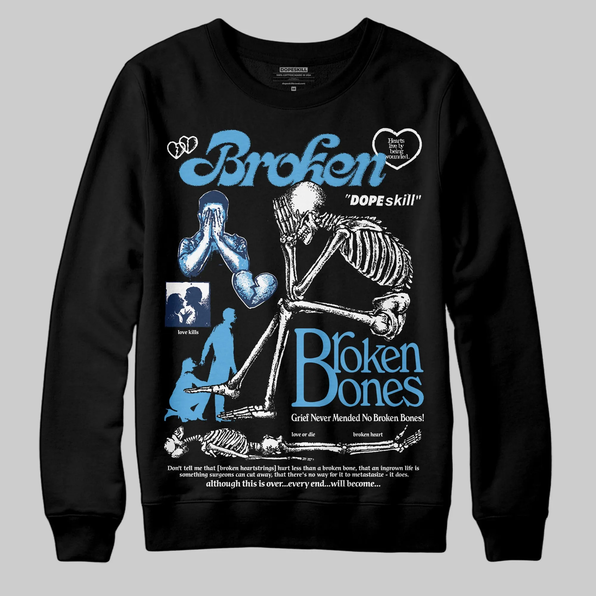 Obsidian 1s 2025 DopeSkill Sweatshirt Broken Bones Graphic sold by DopeSkill product image thumbnail 2