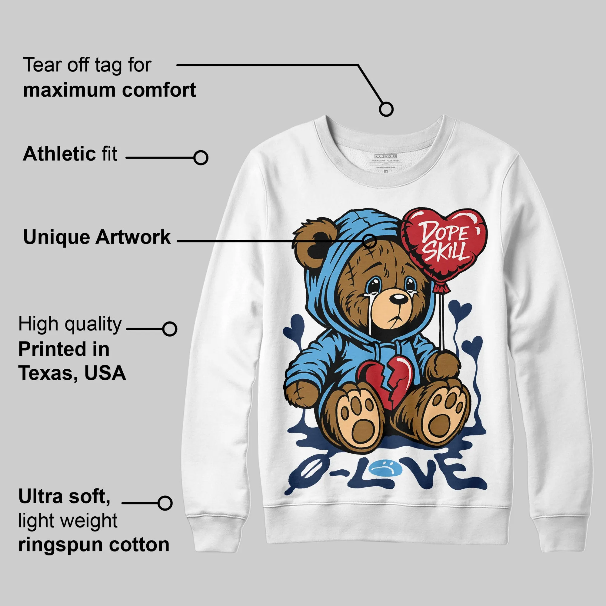 Obsidian 1s 2025 DopeSkill Sweatshirt Broken Bear Graphic sold by DopeSkill product image thumbnail 3