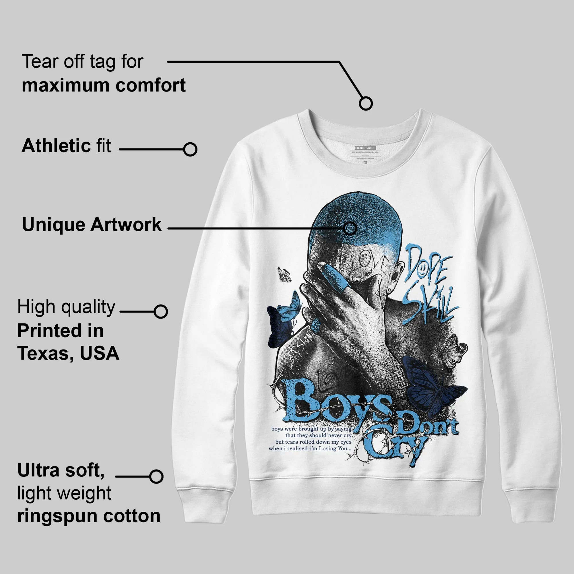 Obsidian 1s 2025 DopeSkill Sweatshirt Boys Don't Cry Graphic sold by DopeSkill product image thumbnail 3