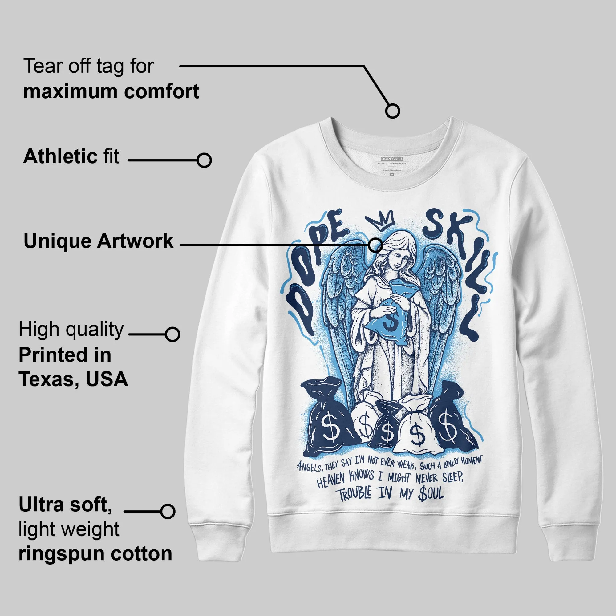 Obsidian 1s 2025 DopeSkill Sweatshirt Angels Graphic sold by DopeSkill product image thumbnail 3