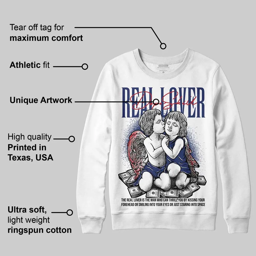 Rare Air Deep Royal Blue 1s DopeSkill Sweatshirt Real Lover Graphic sold by DopeSkill product image thumbnail 3