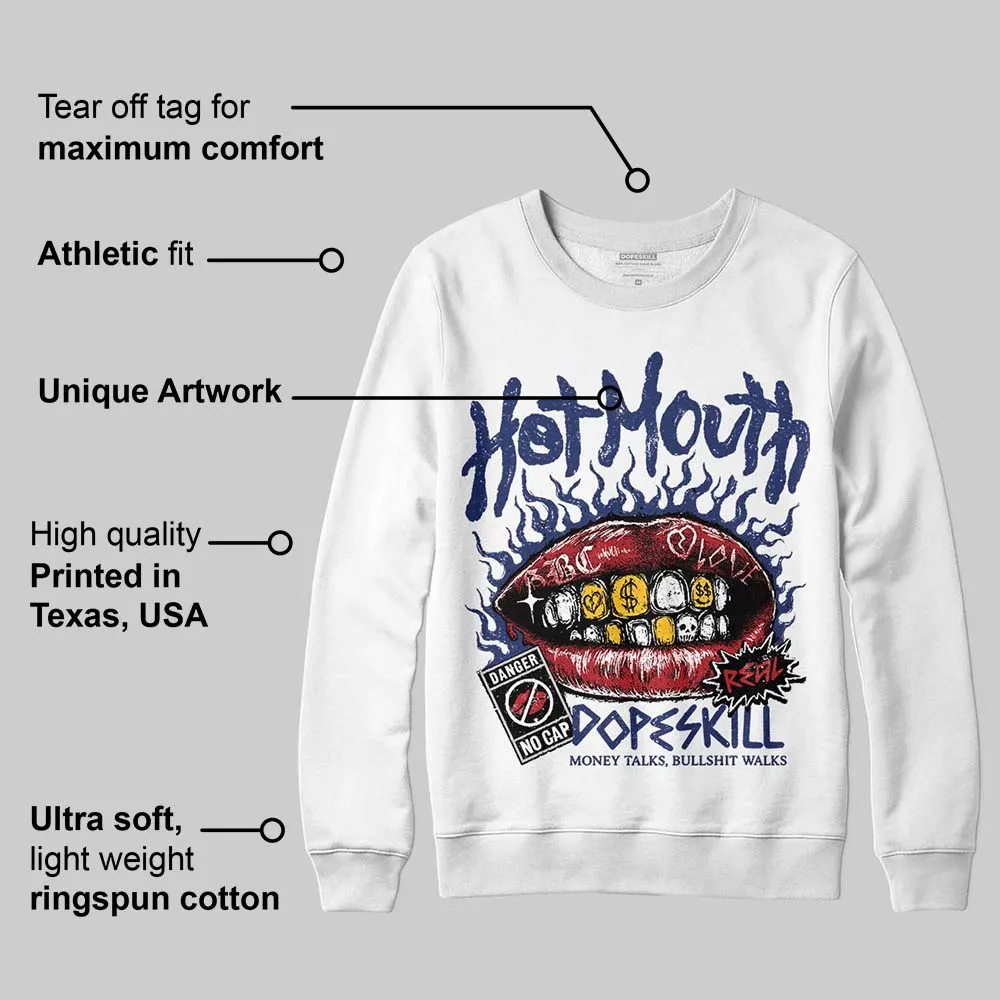 Rare Air Deep Royal Blue 1s DopeSkill Sweatshirt Hot Mouth Graphic sold by DopeSkill product image thumbnail 3