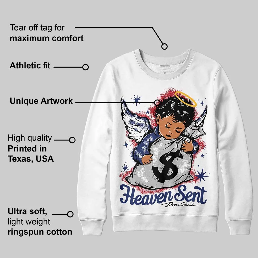 Rare Air Deep Royal Blue 1s DopeSkill Sweatshirt Heaven Sent Graphic sold by DopeSkill product image thumbnail 3