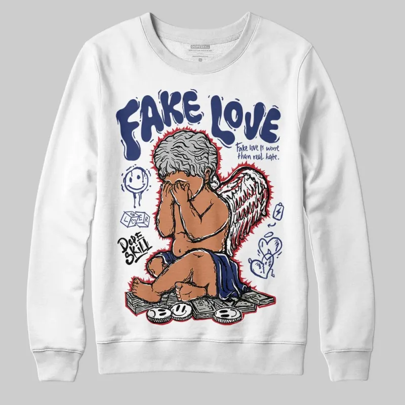 Rare Air Deep Royal Blue 1s DopeSkill Sweatshirt False Love Graphic sold by DopeSkill