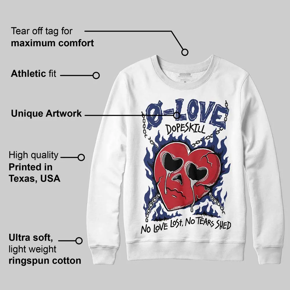 Rare Air Deep Royal Blue 1s DopeSkill Sweatshirt Crying Heart Graphic sold by DopeSkill product image thumbnail 3