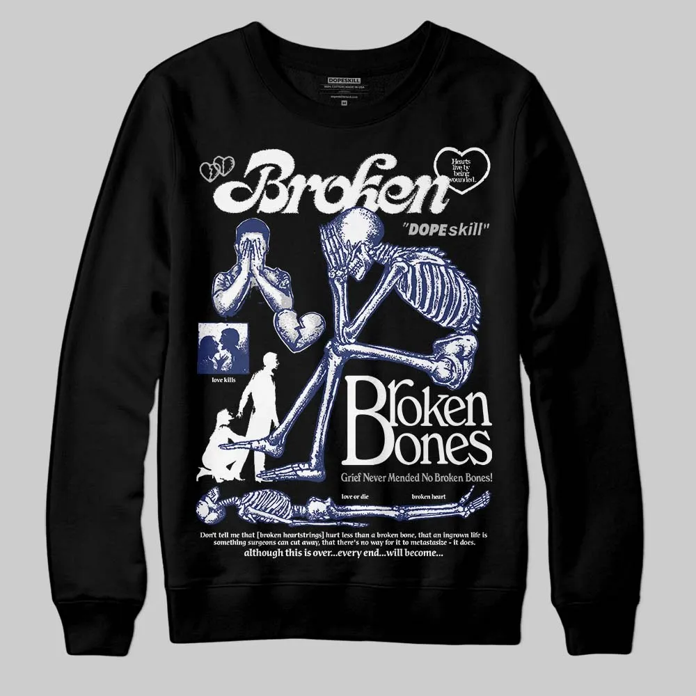 Rare Air Deep Royal Blue 1s DopeSkill Sweatshirt Broken Bones Graphic sold by DopeSkill product image thumbnail 2